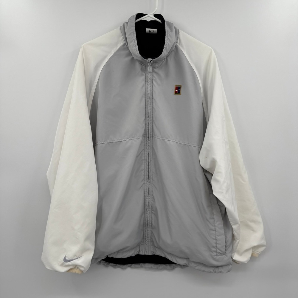 Vtg 90s Nike Challenge Court Jacket Bomber Track Windbreaker Andre‎ Agassi large